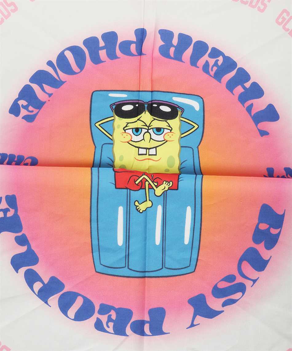 GCDS Cotton scarf with print Roze