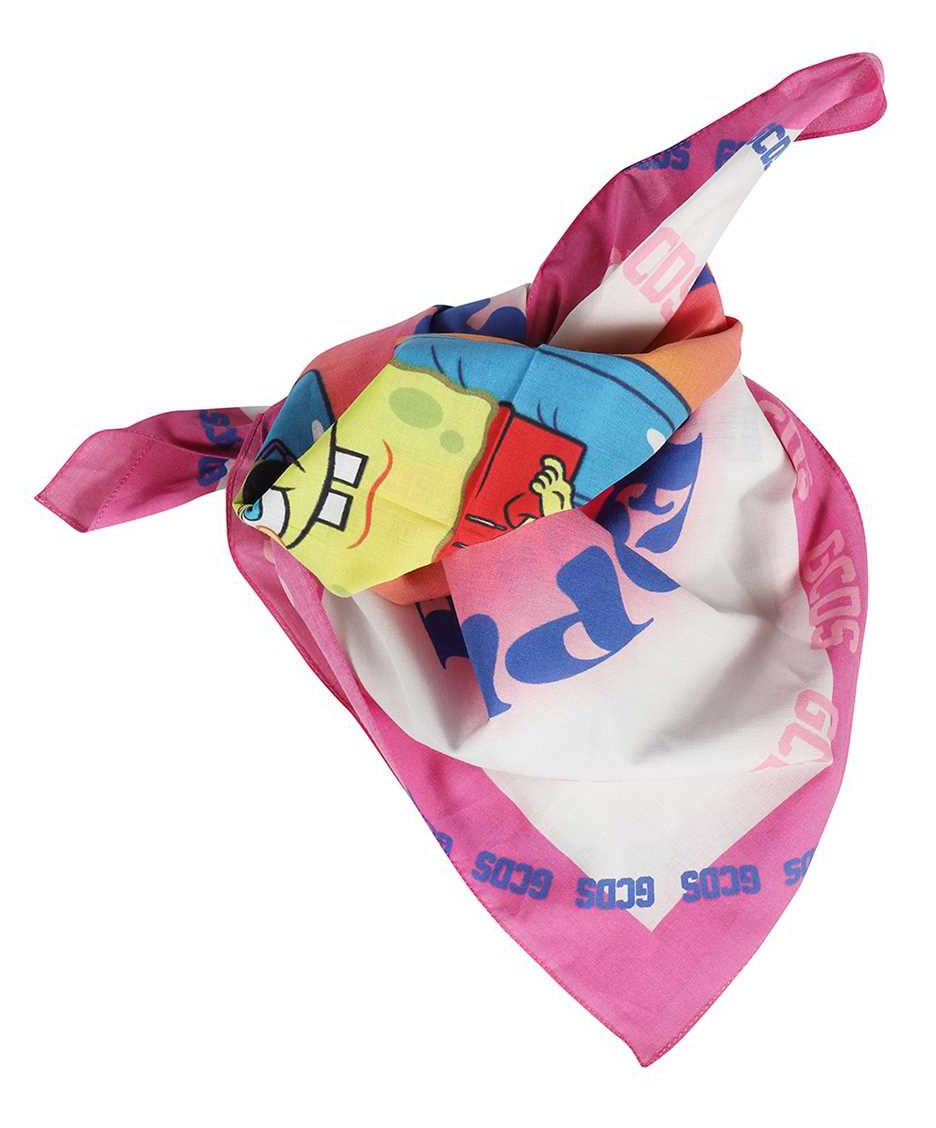 GCDS Cotton scarf with print Roze