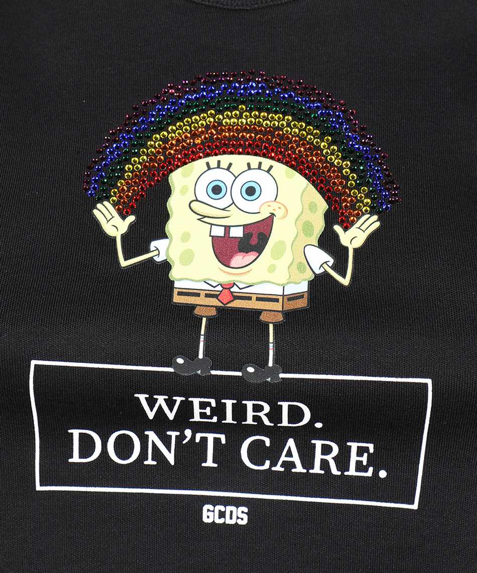 GCDS Cotton crop-top Zwart