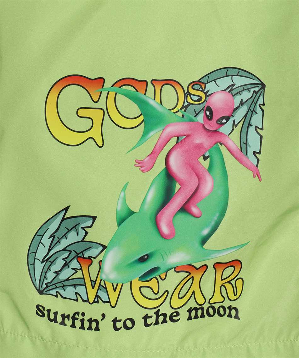 GCDS Nylon swim shorts Groen