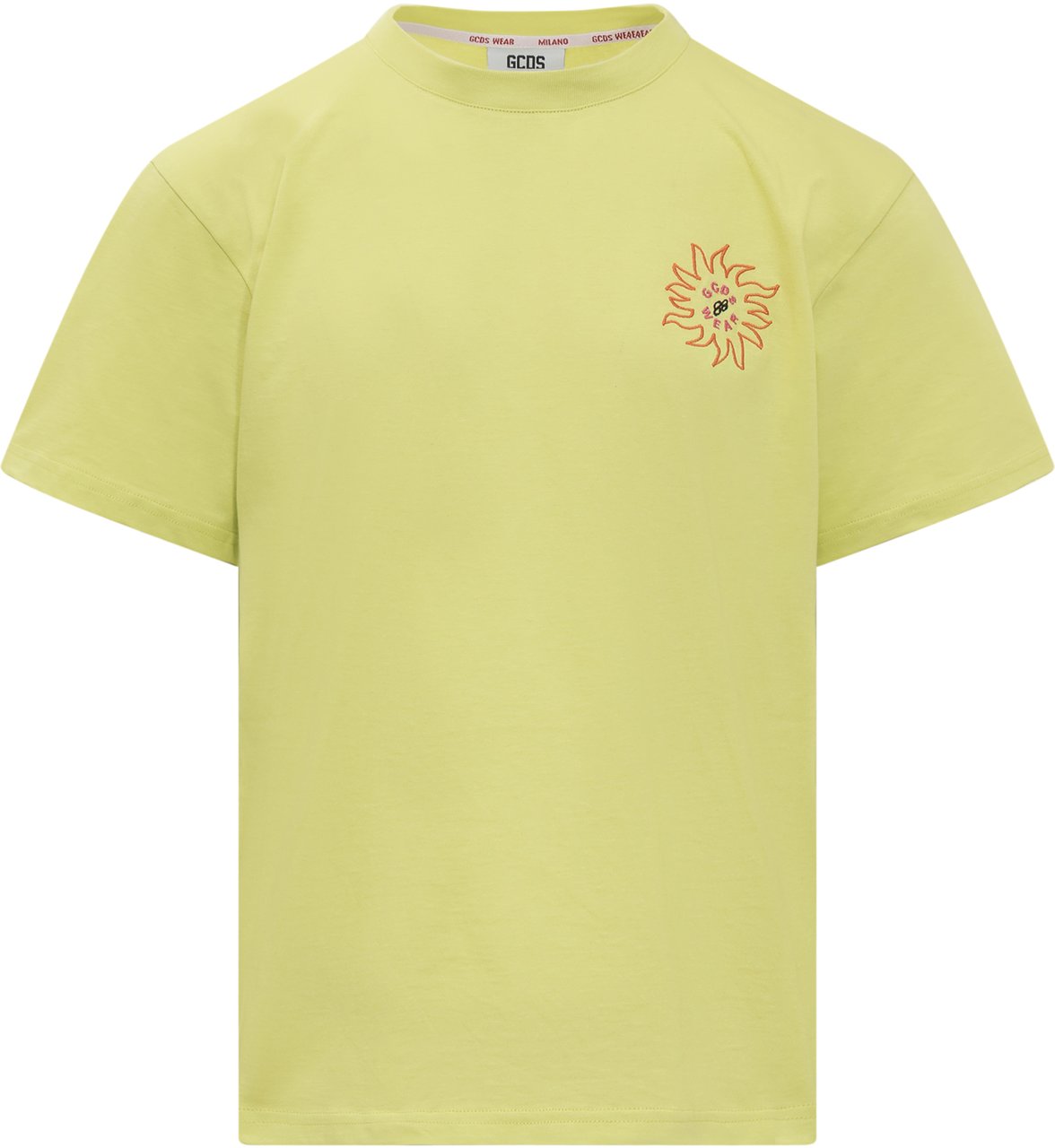 GCDS T-Shirt Surfing Wirdo Geel