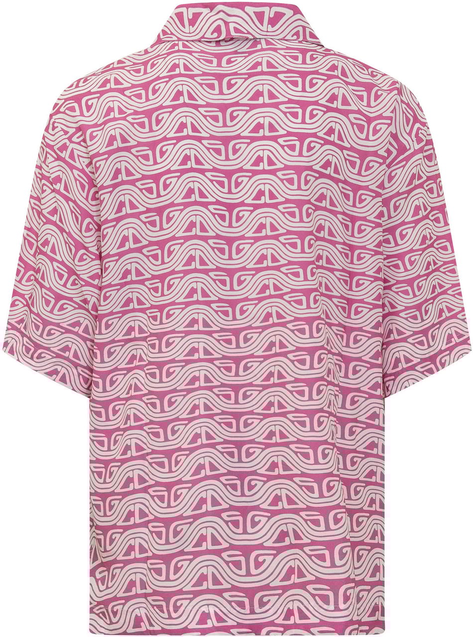 GCDS Camicia Waved Logo Rood