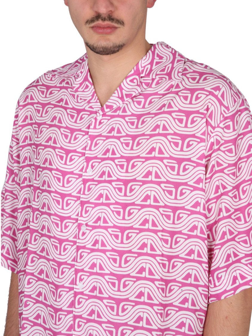 GCDS Monogram Waved Shirt Roze