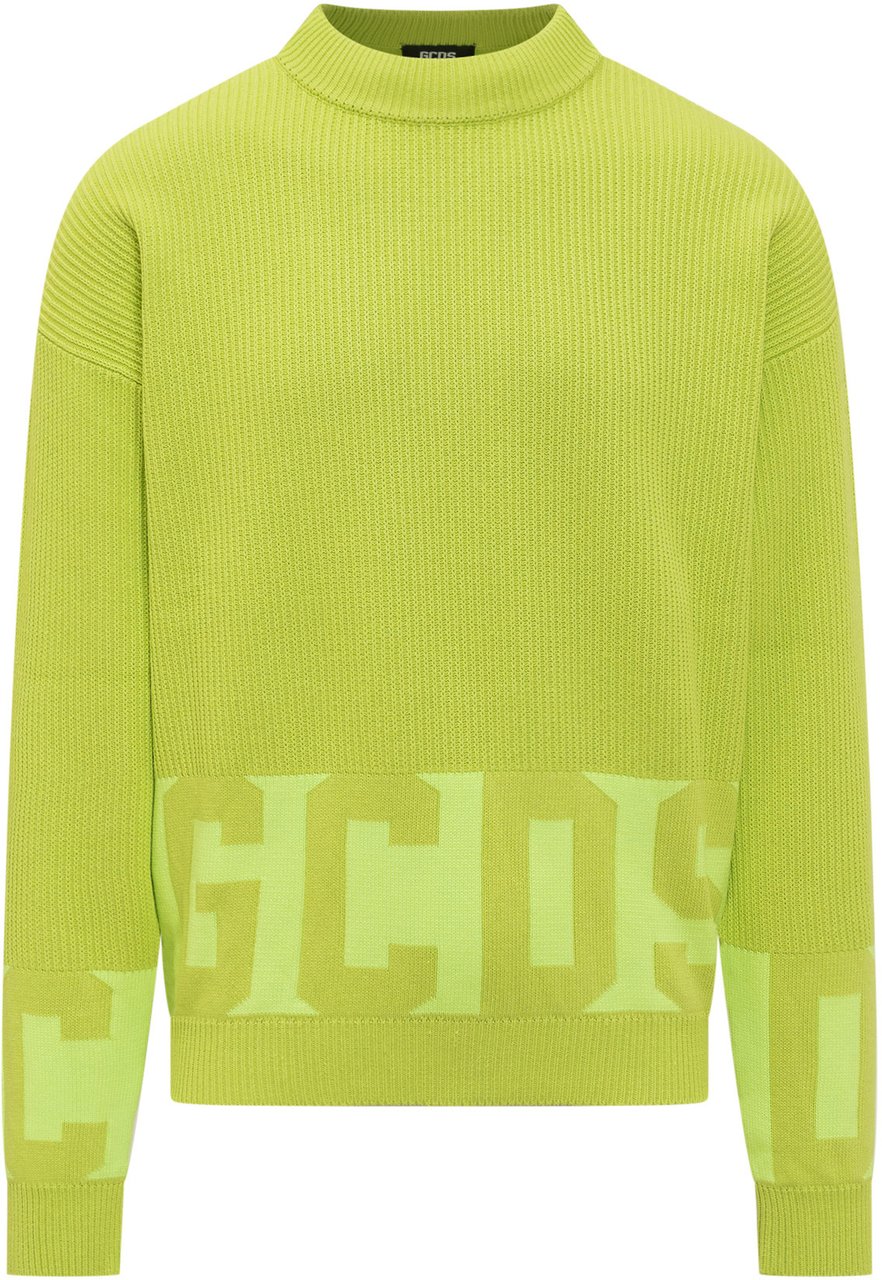 GCDS Maglione Low Band Groen