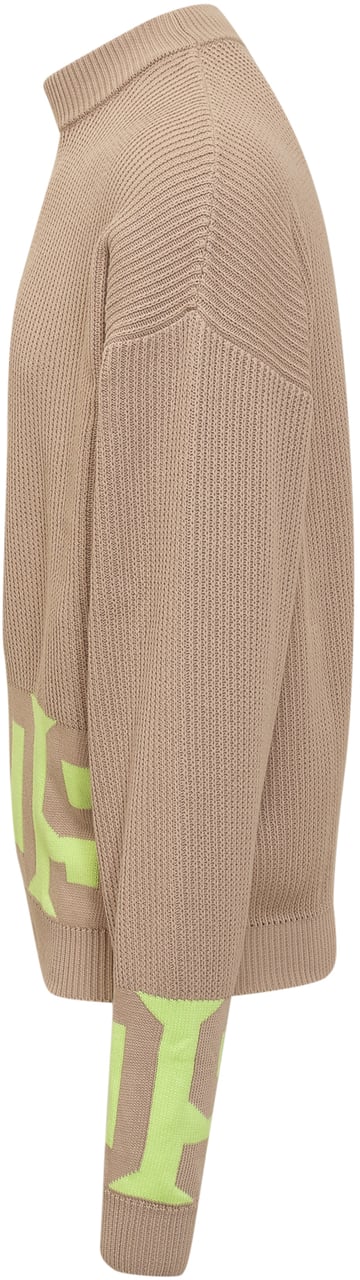 GCDS Maglione Low Band Beige