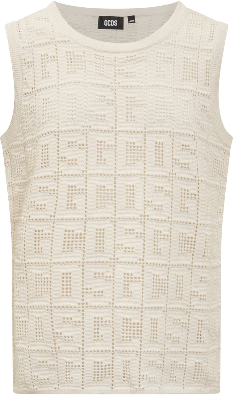 GCDS Canotta GCDS Macramè Beige
