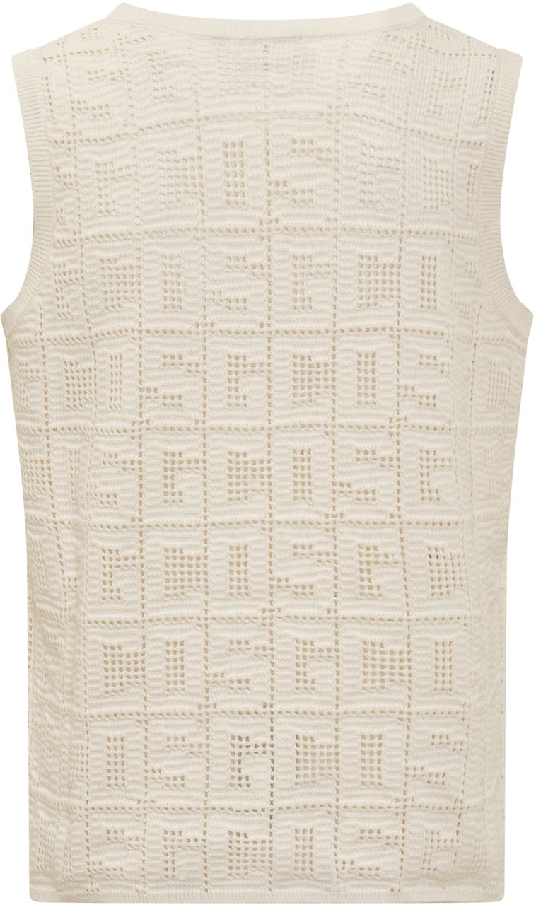 GCDS Canotta GCDS Macramè Beige