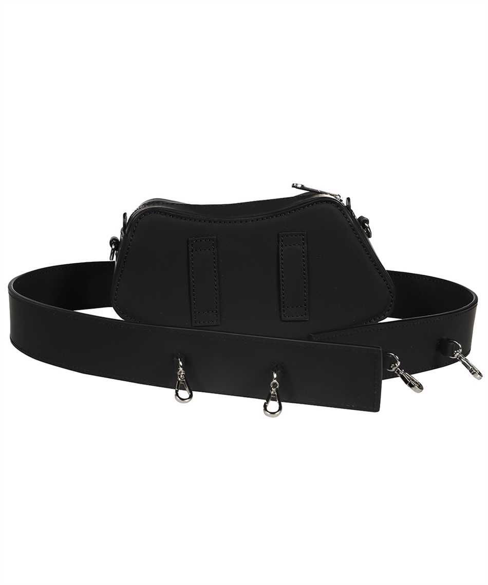 GCDS Leather shoulder bag Zwart