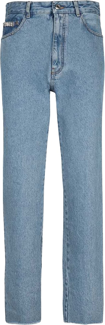 GCDS 5-pocket straight-leg jeans Blauw