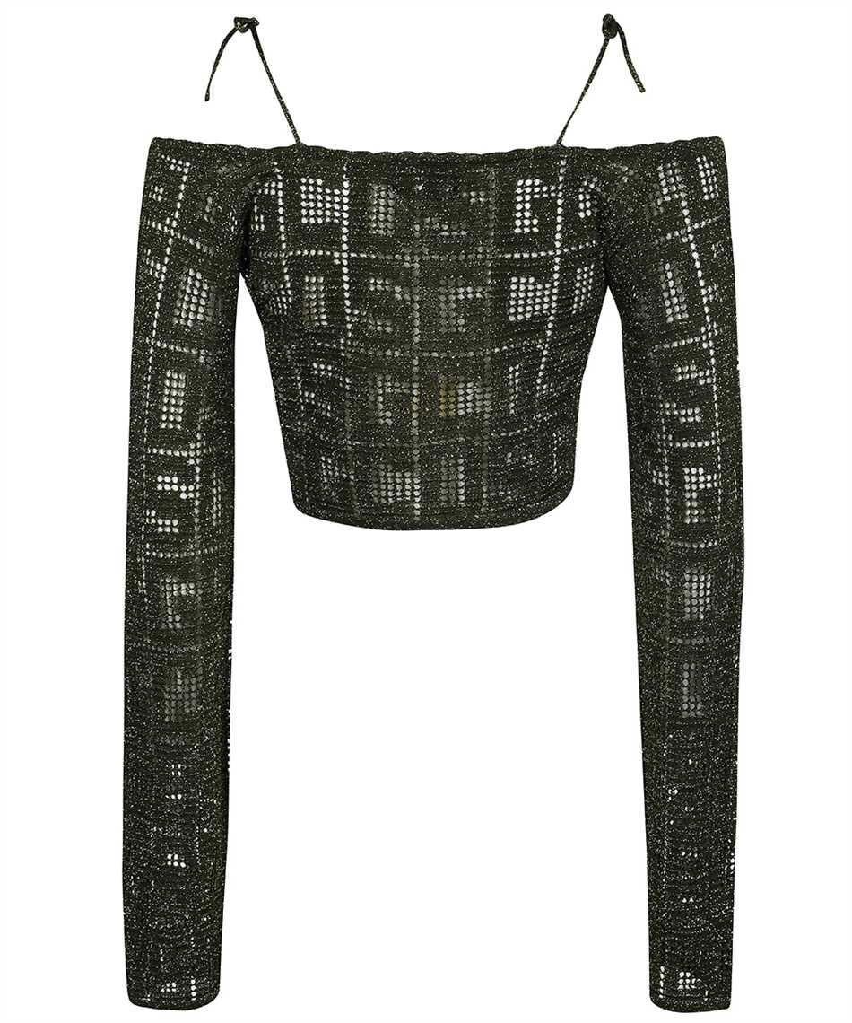 GCDS Knitted crop top Groen