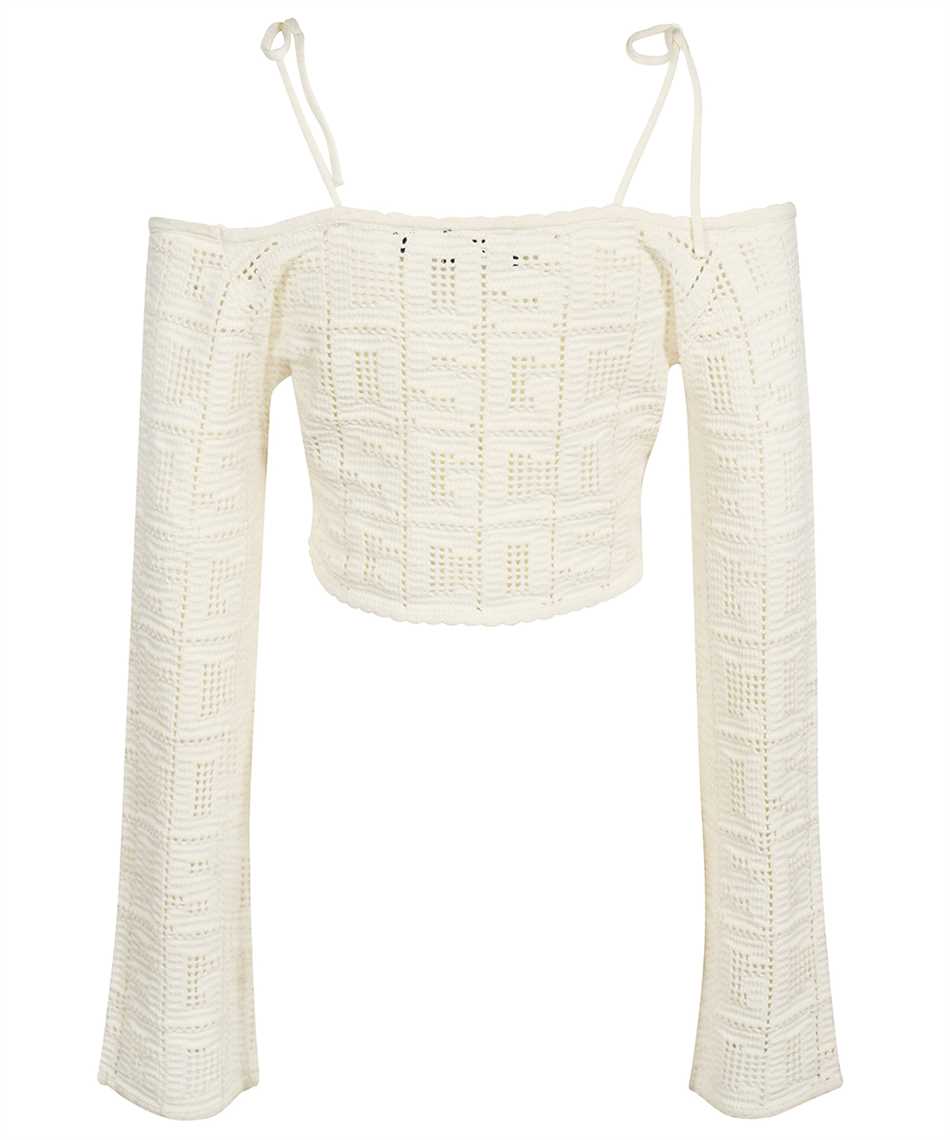 GCDS Knitted crop top Neutraal