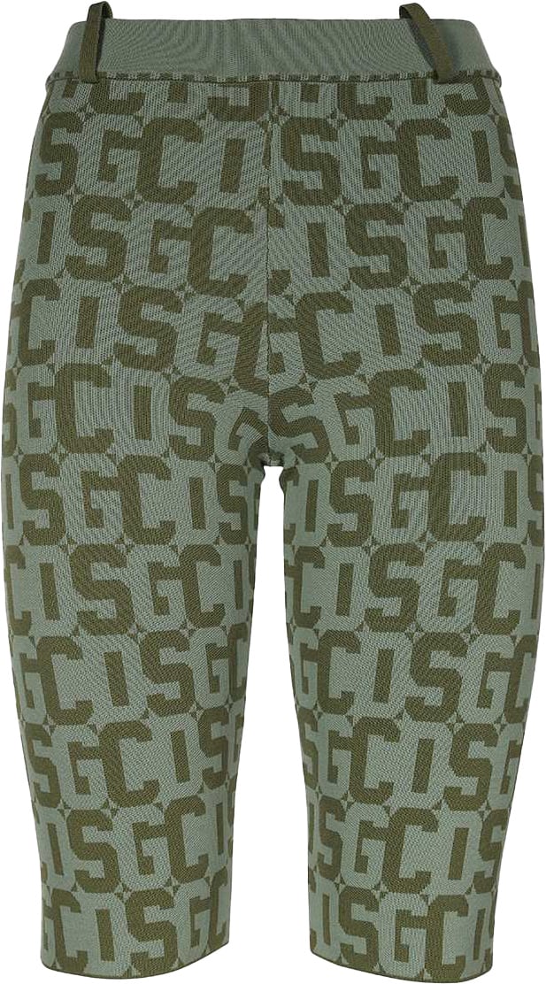 GCDS Jacquard knit leggings Groen