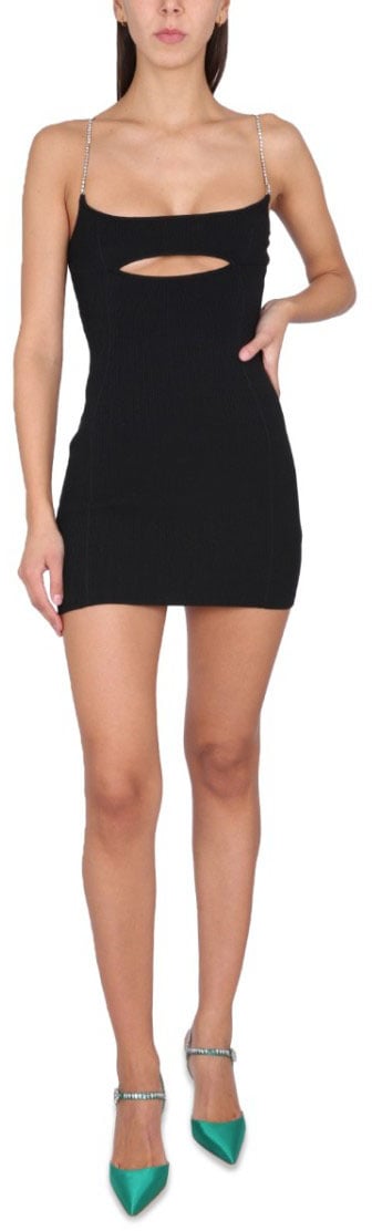 GCDS Cut-Out Mini Dress Zwart