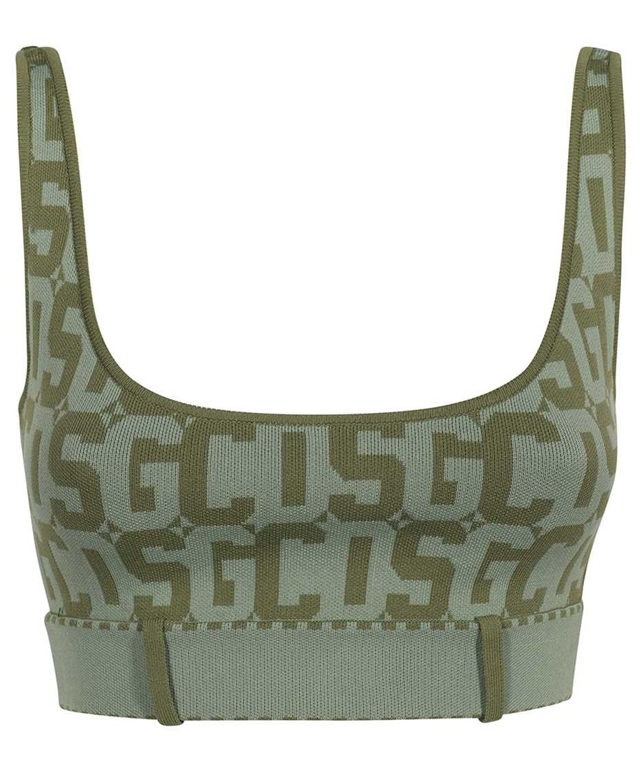 GCDS Knitted crop top Groen