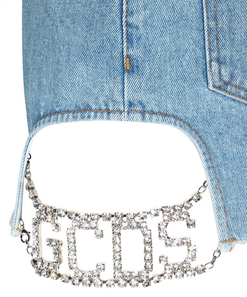 GCDS Denim mini skirt Blauw