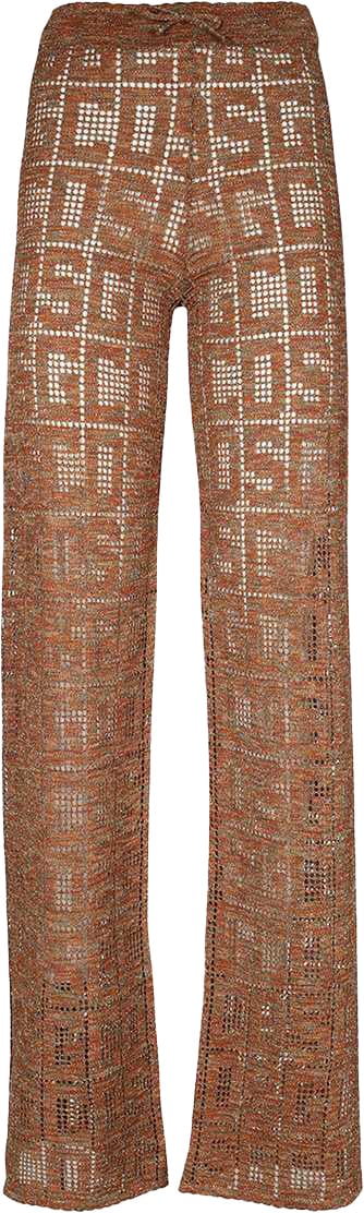 GCDS Knitted trousers Bruin