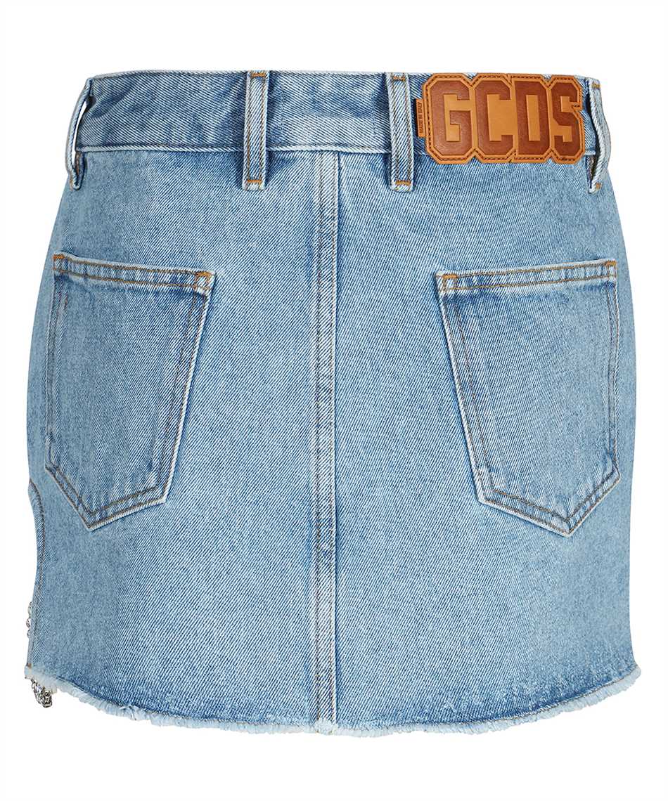 GCDS Denim mini skirt Blauw