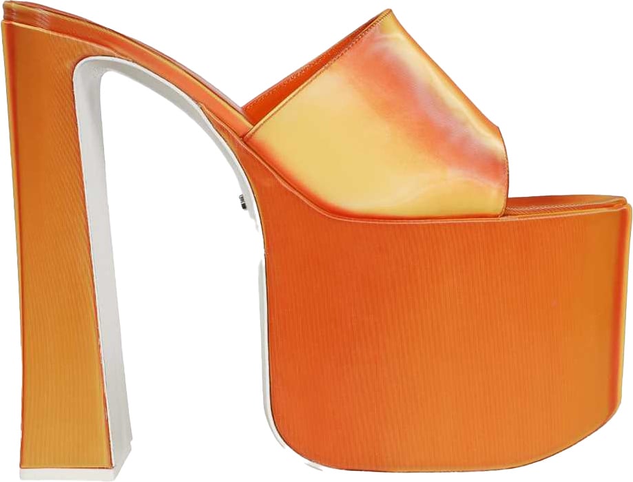 GCDS Satin mules Oranje
