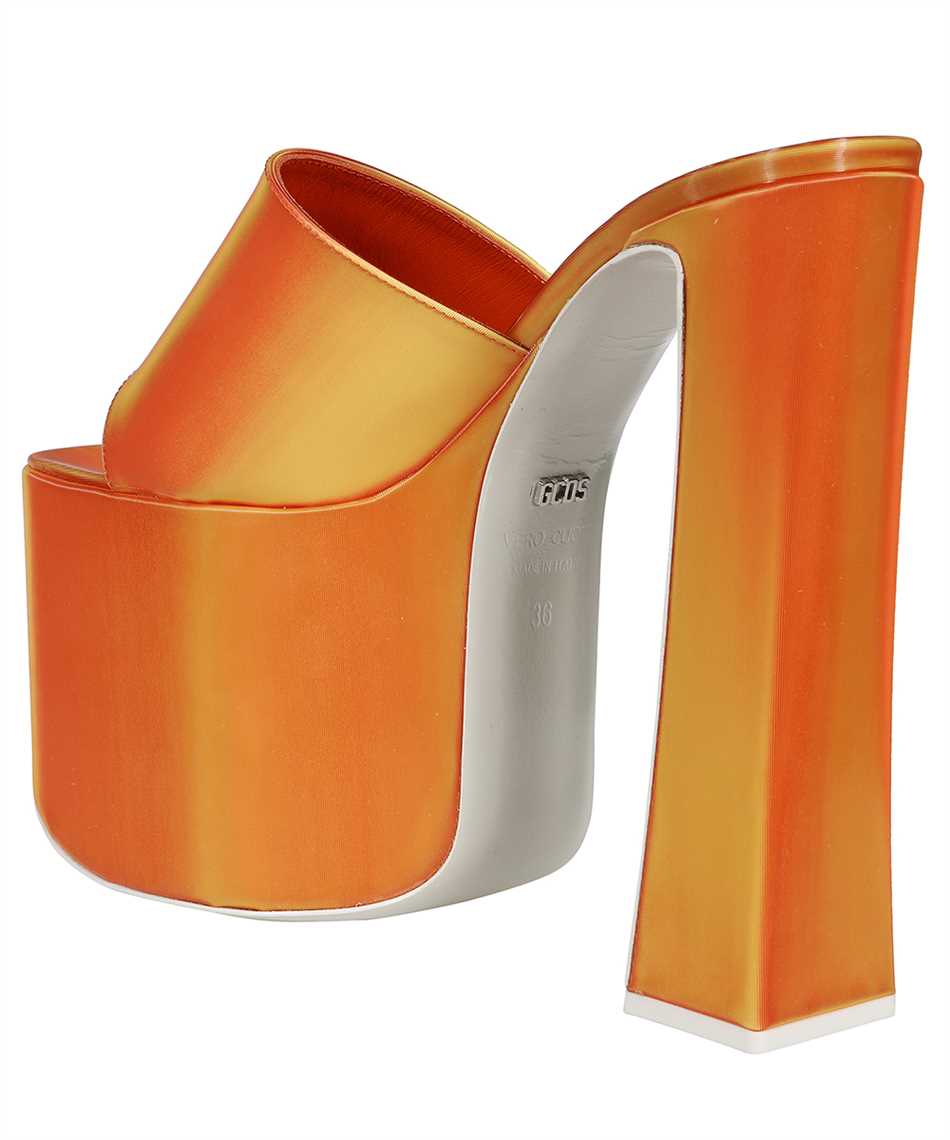 GCDS Satin mules Oranje