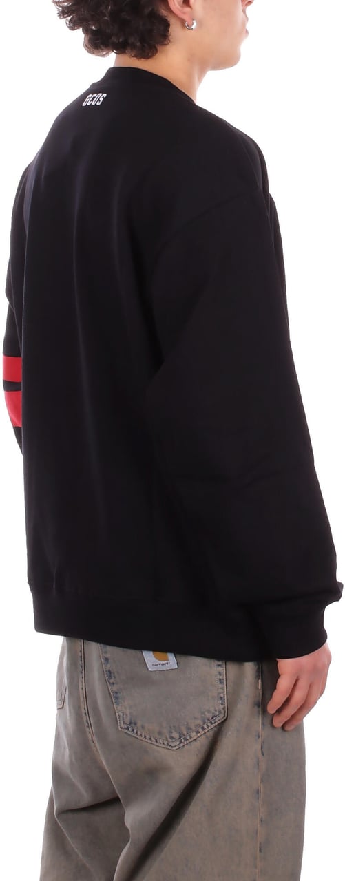 GCDS Sweaters Black Red Zwart