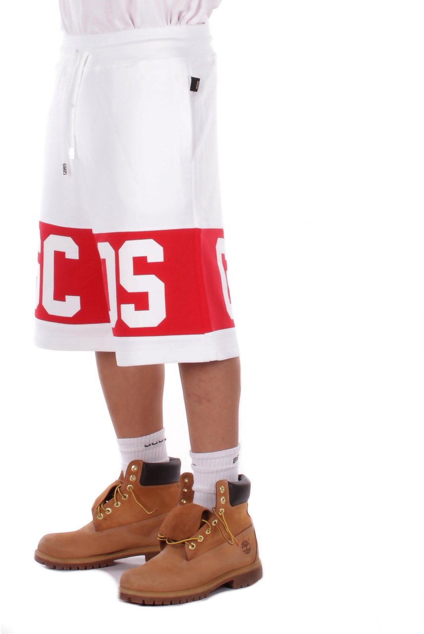 GCDS Shorts White Red Rood