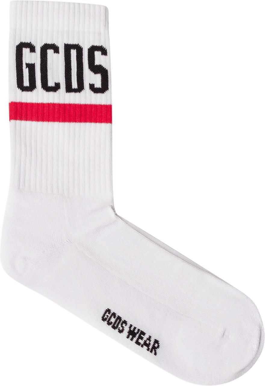 GCDS Calzini Logo GCDS Wit