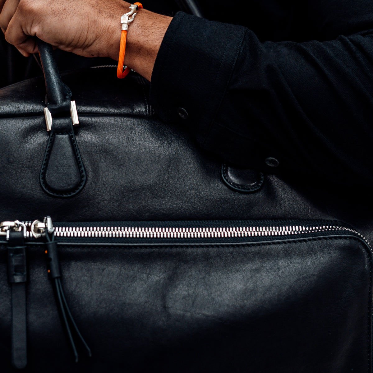 Gebauer & Gebauer The ICONIC WEEKENDER BAG - the one for a lifetime - 100% super soft leather outside and inside Zwart