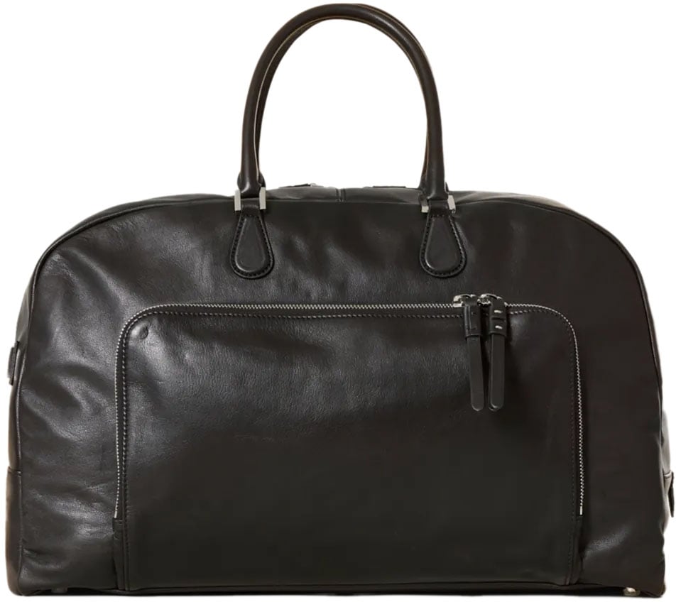 Gebauer & Gebauer The ICONIC WEEKENDER BAG - the one for a lifetime - 100% super soft leather outside and inside Zwart