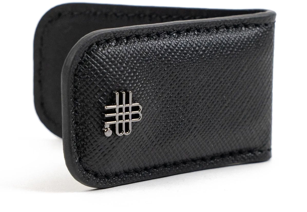 Gebauer & Gebauer MONEYCLIP Saffiano Zwart