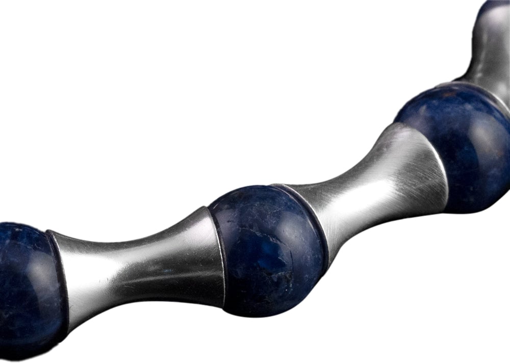 Gebauer & Gebauer Bracelet Blue Wave - the GREATEST TIMEPIECE - 925 sterling silver Zilver