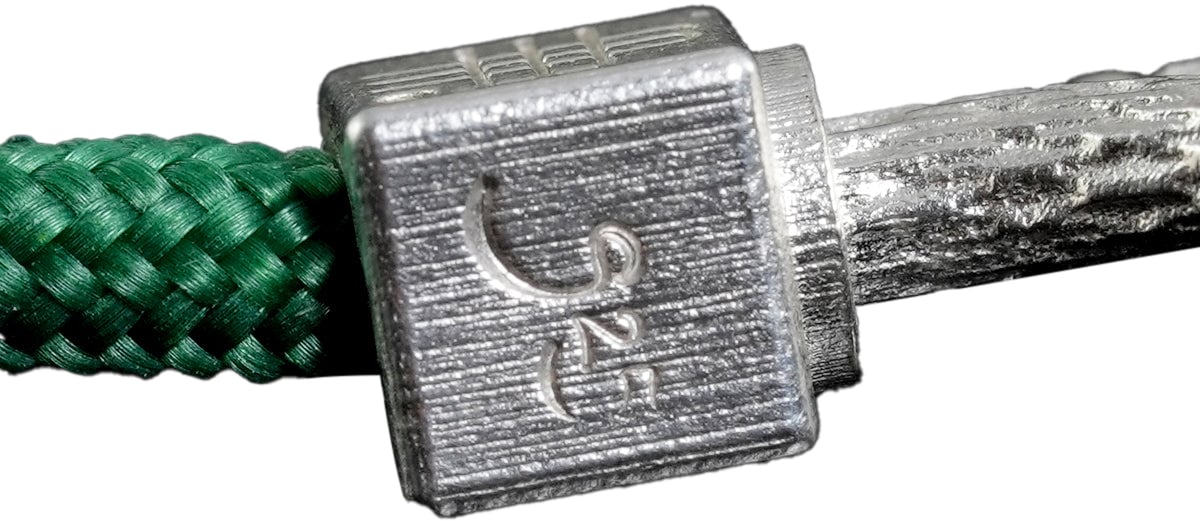 Gebauer & Gebauer Bracelet GREEN SEA - 925 sterling silver with an orange topaz Groen