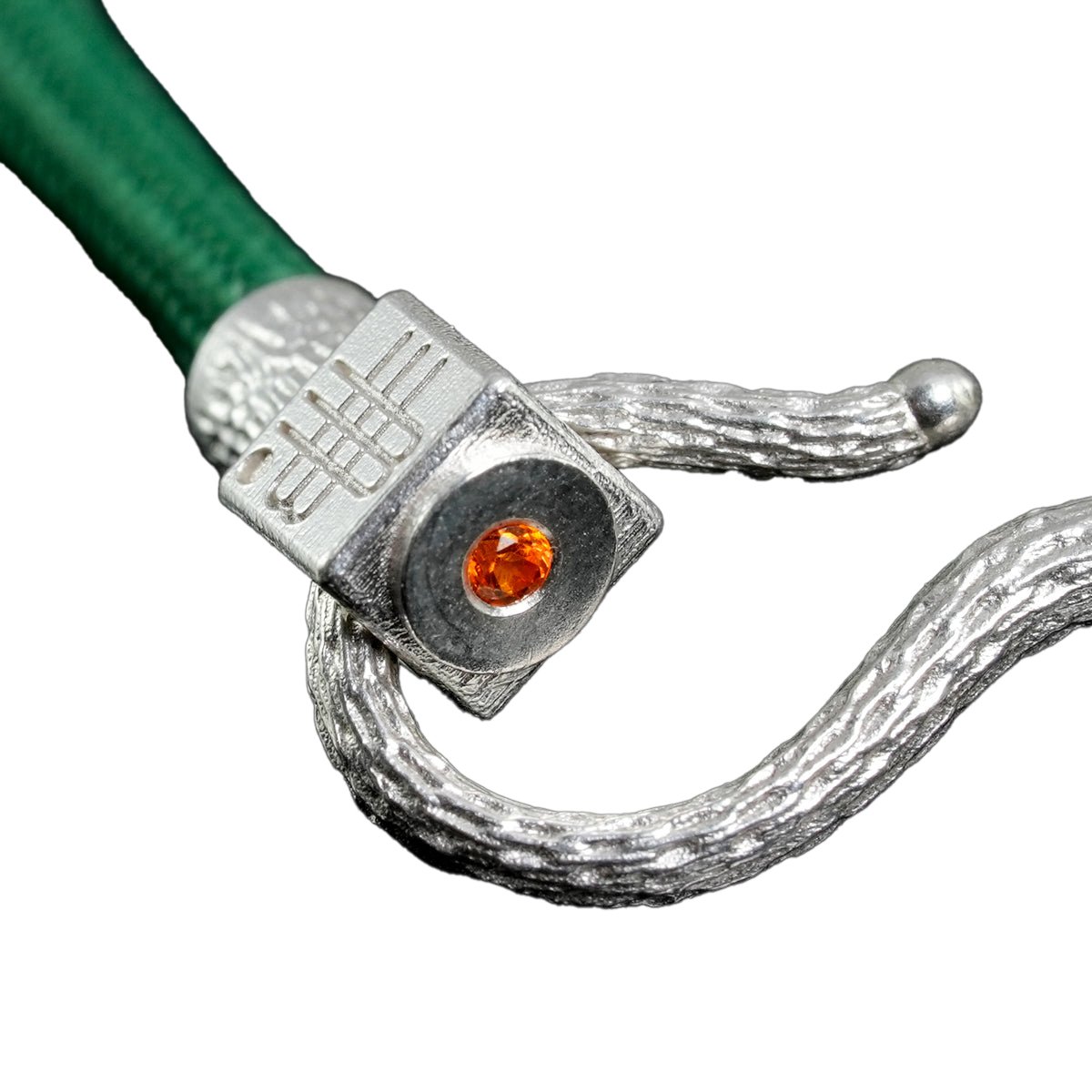 Gebauer & Gebauer Bracelet GREEN SEA - 925 sterling silver with an orange topaz Groen