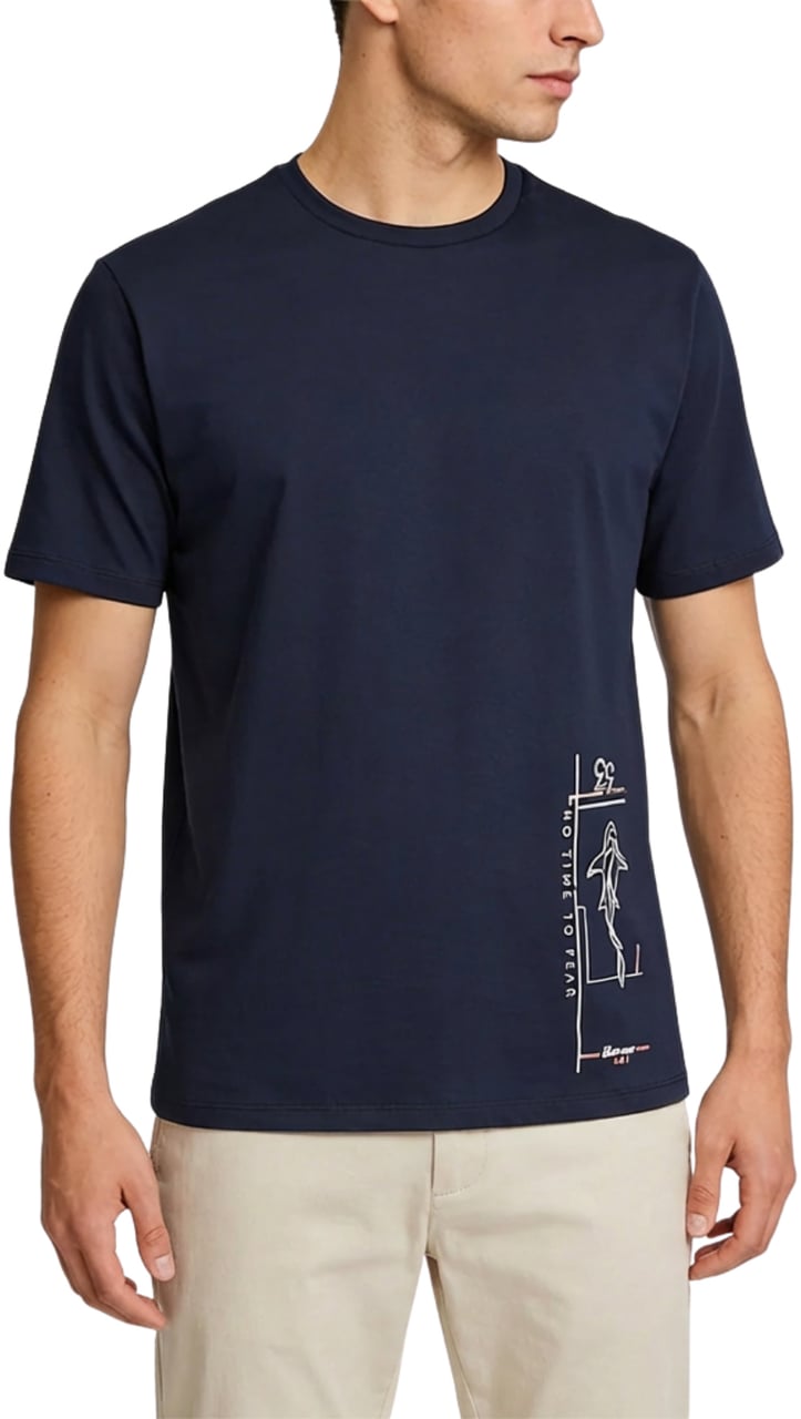 Gebauer & Gebauer FEAR T-Shirt Blauw