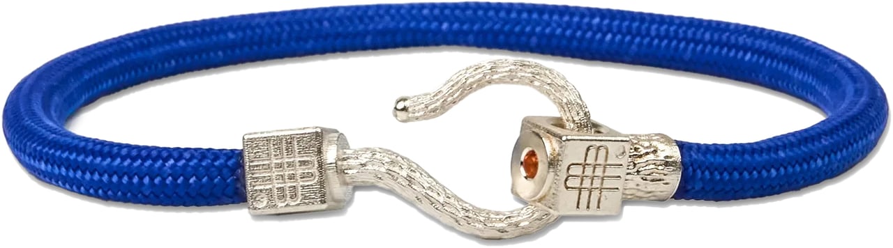 Gebauer & Gebauer Bracelet ROYAL BLUE SEA - 925 sterling silver with an orange topaz Blauw