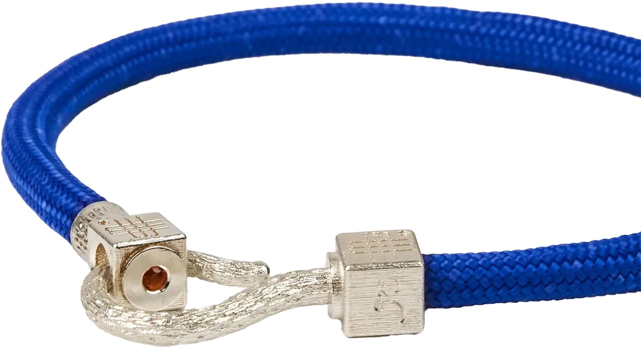 Gebauer & Gebauer Bracelet ROYAL BLUE SEA - 925 sterling silver with an orange topaz Blauw