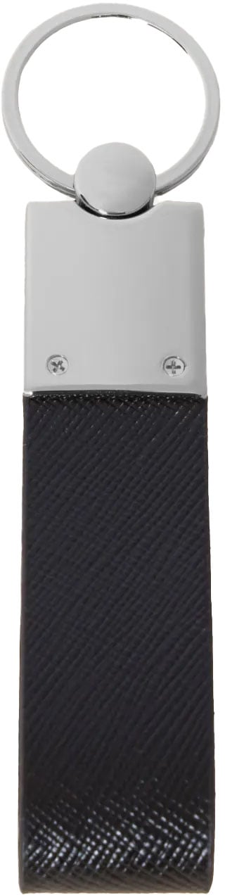 Gebauer & Gebauer The „SECRET“ KEYRING - SAFFIANO BLACK Zwart