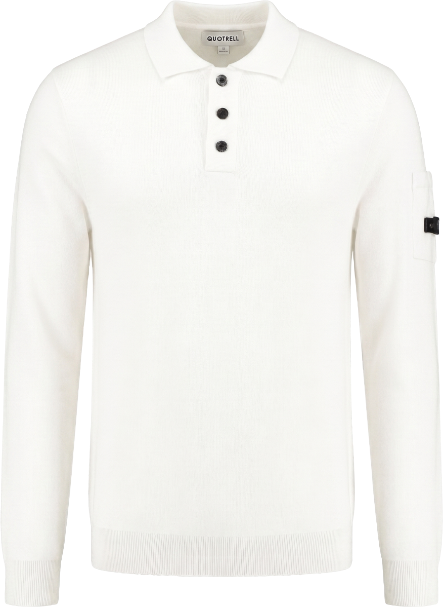 Quotrell Couteux Knitted Button Up | Ecru Beige
