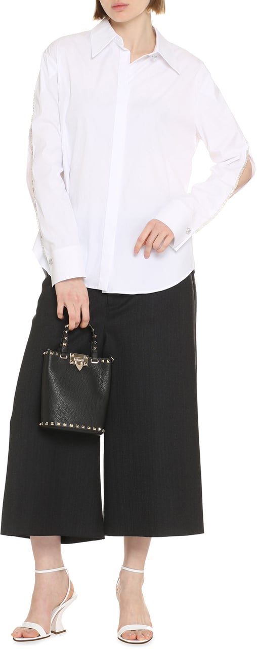 Genny Stretch poplin shirt Wit