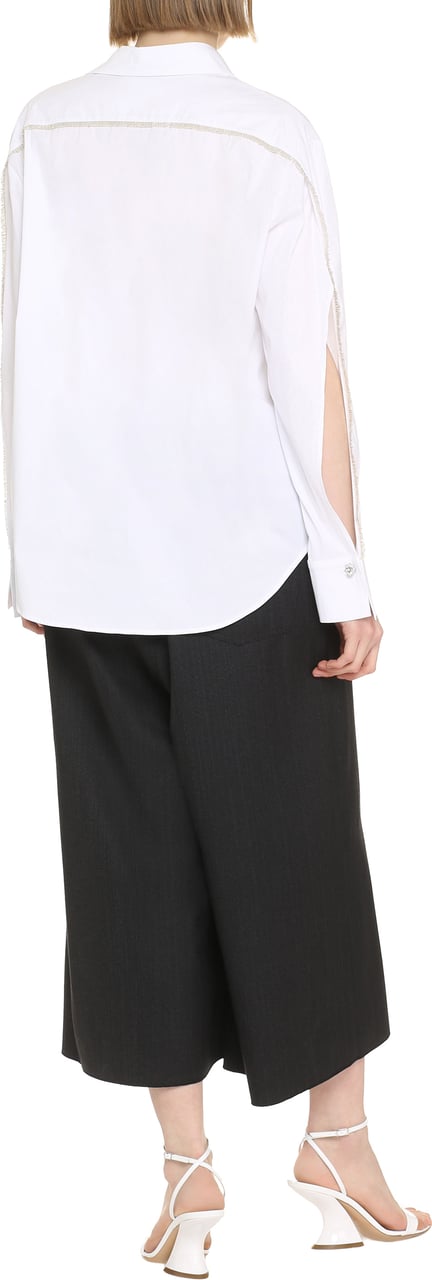 Genny Stretch poplin shirt Wit