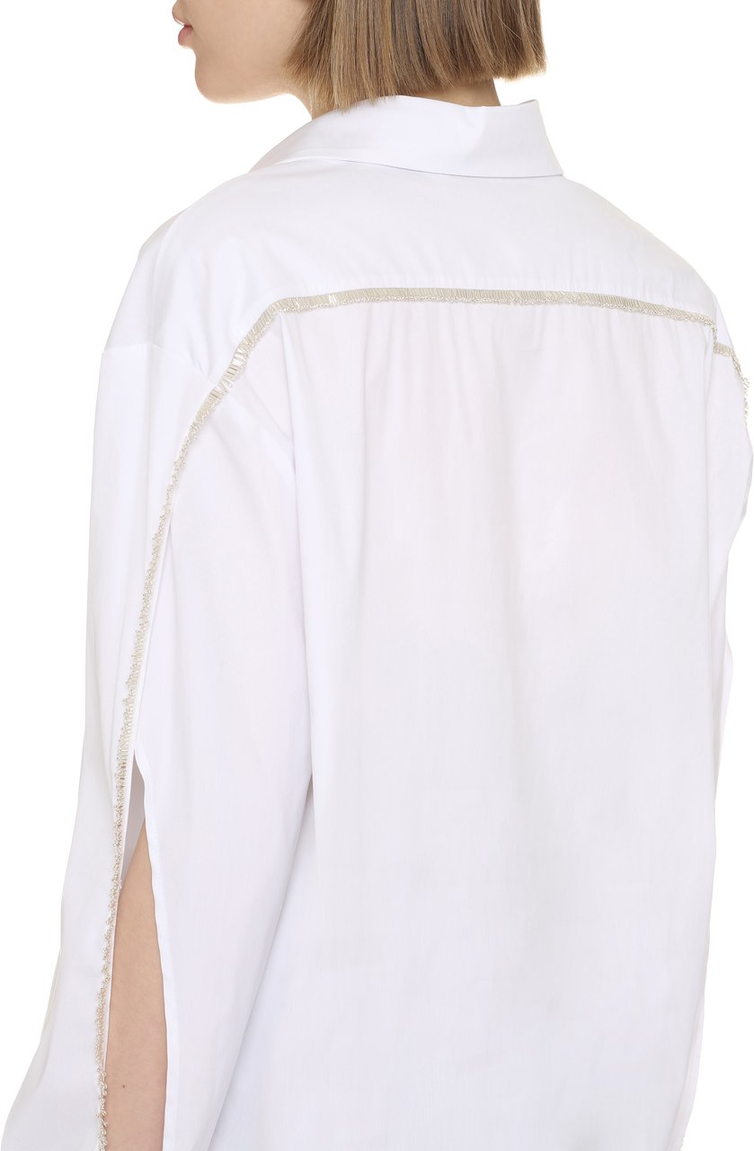 Genny Stretch poplin shirt Wit