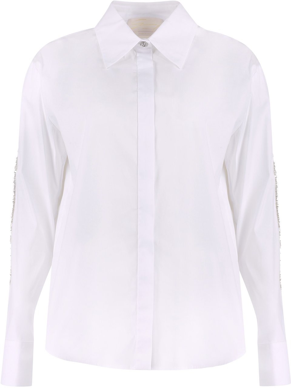 Genny Stretch poplin shirt Wit