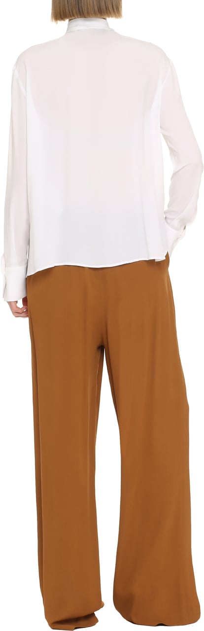 Genny Crêpe de chine shirt Wit