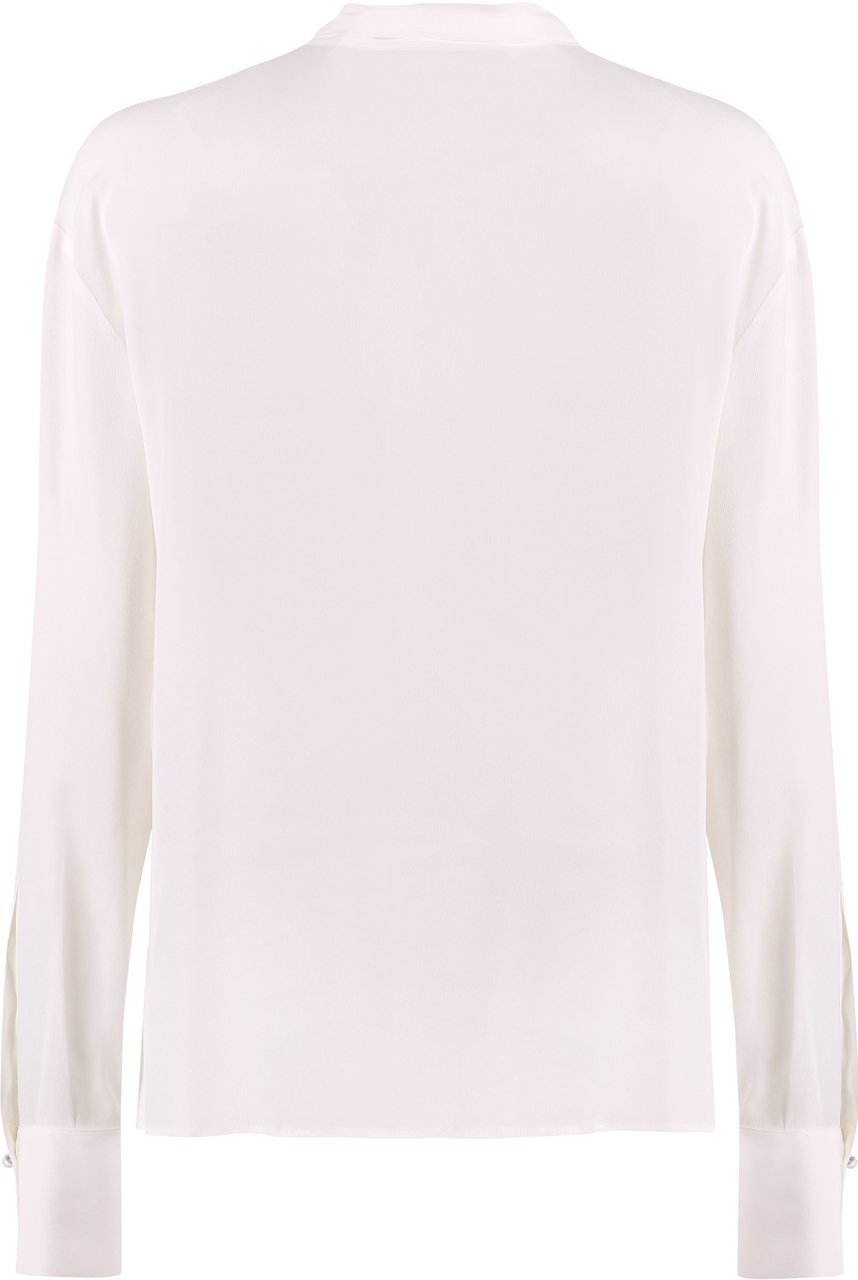 Genny Crêpe de chine shirt Wit