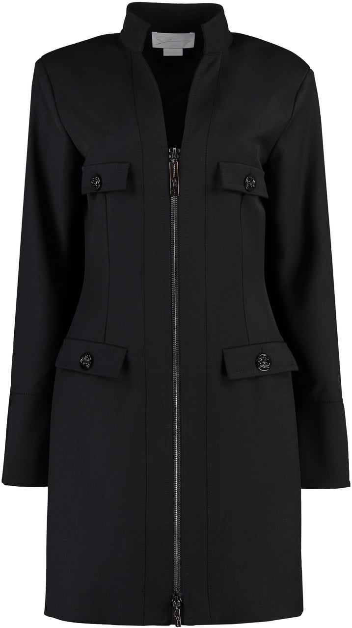 Genny Wool-blend dress Zwart