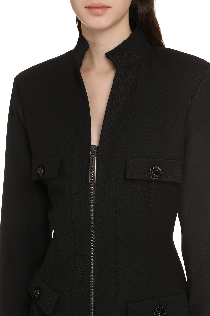Genny Wool-blend dress Zwart