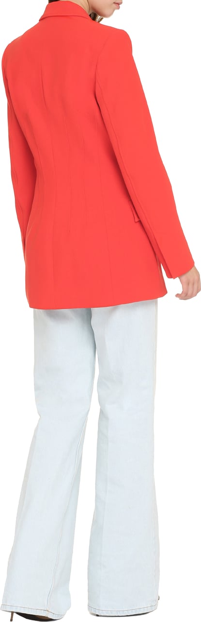 Genny Double-breasted wool blazer Rood