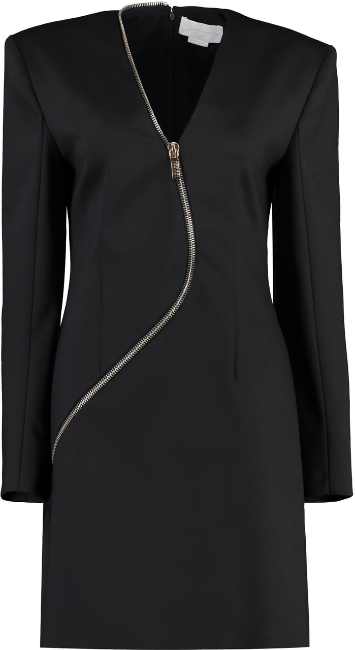 Genny Wool-blend dress Zwart