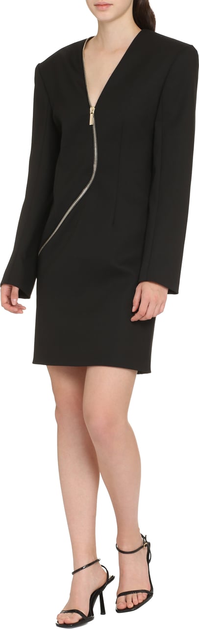 Genny Wool-blend dress Zwart