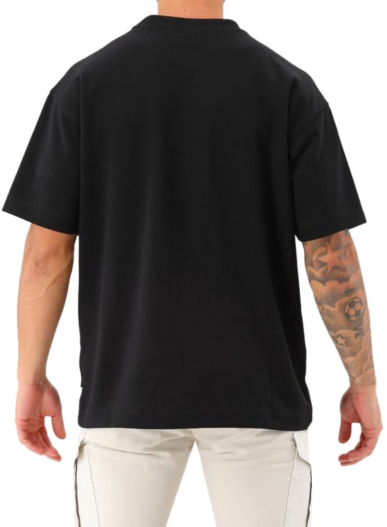 Genti Genti T-Shirt Zwart Oversized Fit Zwart
