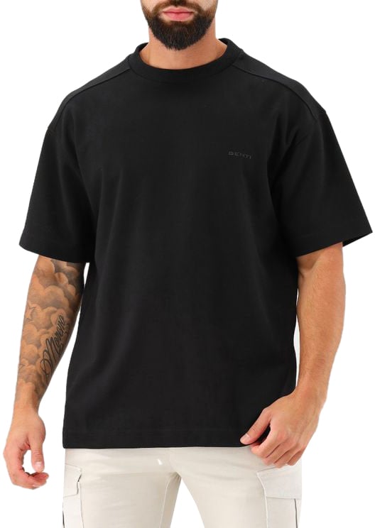 Genti Genti T-Shirt Zwart Oversized Fit Zwart